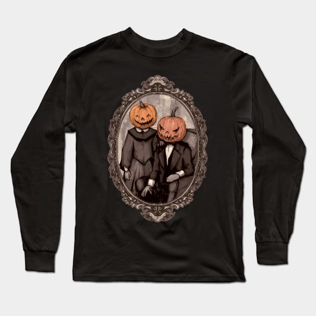 Victorian Halloween Long Sleeve T-Shirt by LVBart